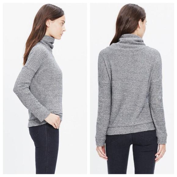 Madewell Turtleneck Long Sleeve Silk Sweater - Picture 1 of 8